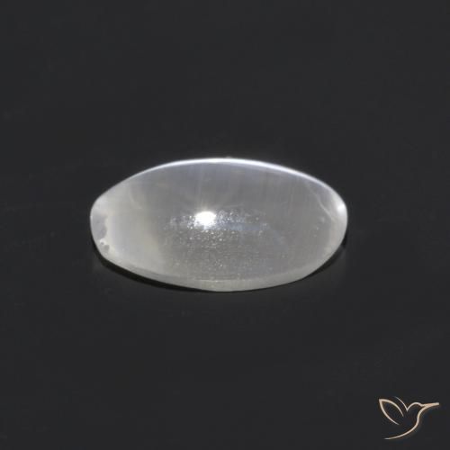 Sillimanita Olho de Gato branco quente Natural 0.76ct, oval, Transparente