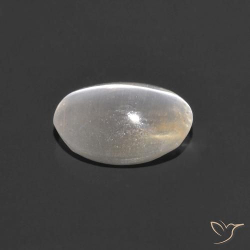 Sillimanita Olho de Gato branco quente Natural 0.78ct, oval, Transparente