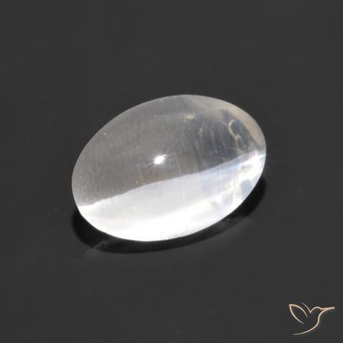 Sillimanita Olho de Gato Branco Natural 1.10ct, oval, Transparente
