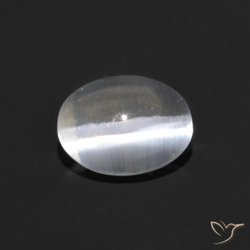 0.82ct Natural Claro Sillimanita Olho de Gato, oval, Transparente