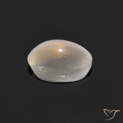 Sillimanita Olho de Gato branco quente Natural 0.88ct, oval, Transparente