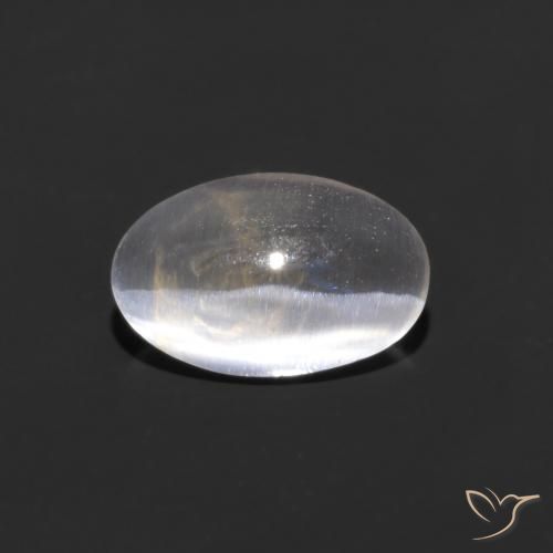 Sillimanita Olho de Gato Branco claro Natural 0.93ct, oval, Transparente
