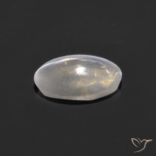Sillimanita Olho de Gato Branco claro Natural 0.93ct, oval, Transparente
