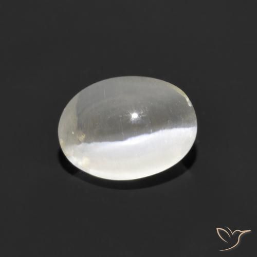 1.07ct Natural branco quente Sillimanita Olho de Gato, oval, Transparente