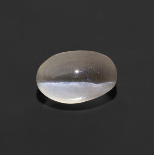 Sillimanita Olho de Gato branco quente Natural 1.21ct, Corte Oval, Transparente