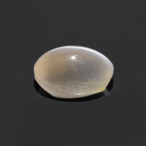 Sillimanita Olho de Gato branco quente Natural 1.21ct, Corte Oval, Transparente