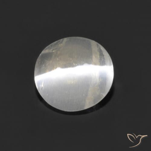 Sillimanita Olho de Gato branco quente Natural 1.01ct, oval, Transparente