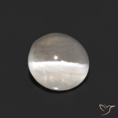 1.33ct Natural branco quente Sillimanita Olho de Gato, oval, Transparente