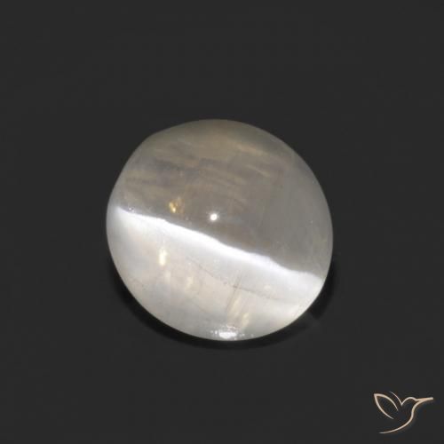 Sillimanita Olho de Gato branco quente Natural 1.33ct, oval, Transparente