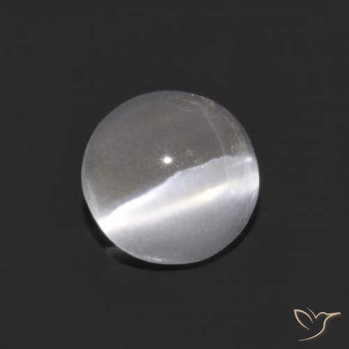 Sillimanita Olho de Gato Branco claro Natural 0.93ct, oval, Transparente