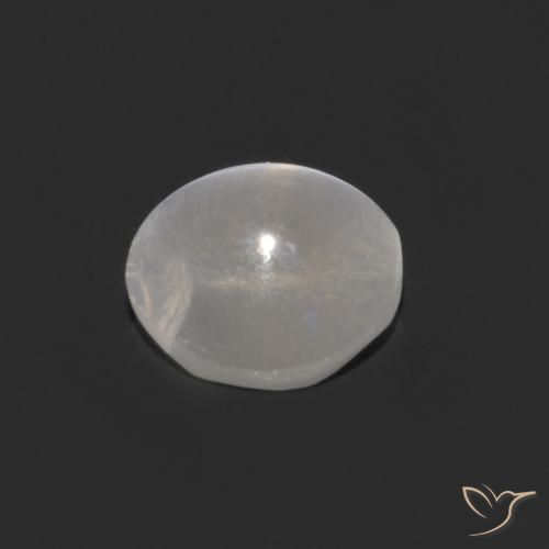 Sillimanita Olho de Gato Branco claro Natural 0.93ct, oval, Transparente