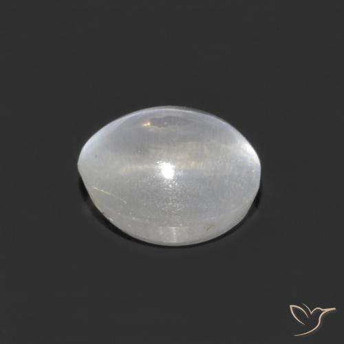 Sillimanita Olho de Gato Branco claro Natural 1.16ct, oval, Transparente