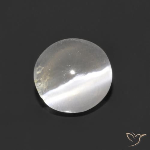 Sillimanita Olho de Gato Branco claro Natural 1.05ct, oval, Transparente