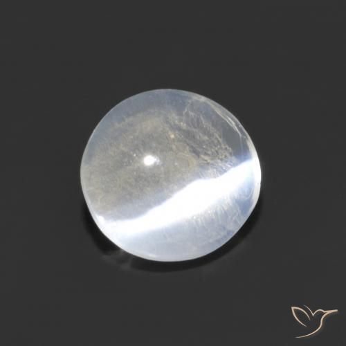 Sillimanita Olho de Gato Branco claro Natural 1.29ct, oval, Transparente