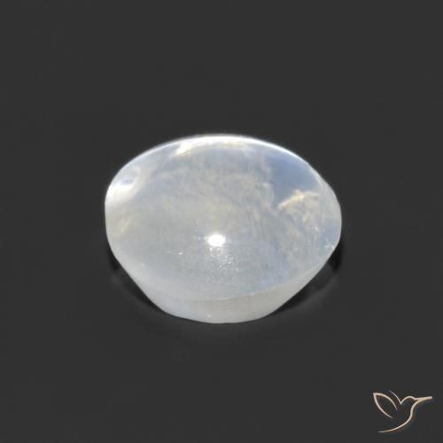 Sillimanita Olho de Gato Branco claro Natural 1.29ct, oval, Transparente