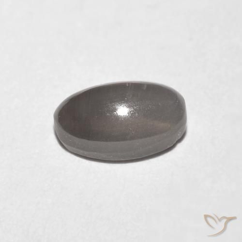 Sillimanita Olho de Gato Cinza muito claro Natural 0.99ct, oval, Transparente