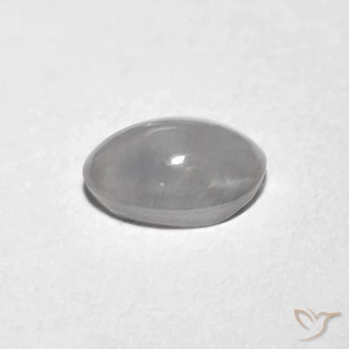 Sillimanita Olho de Gato Cinza muito claro Natural 0.82ct, oval, Transparente