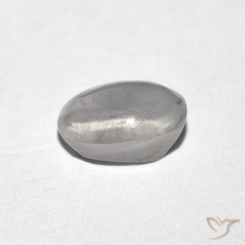 Sillimanita Olho de Gato Cinza muito claro Natural 1.10ct, oval, Transparente