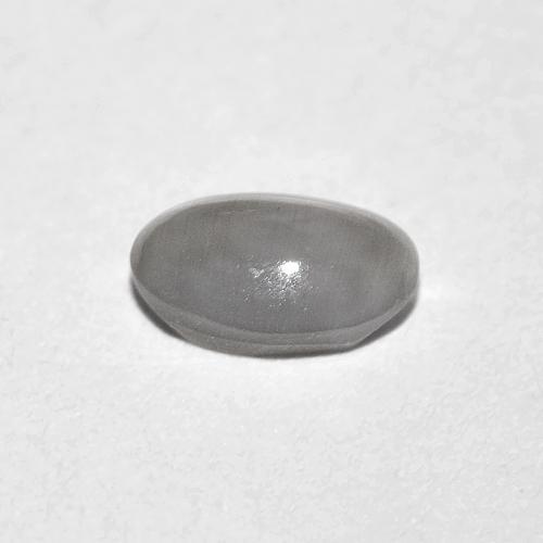 Sillimanita Olho de Gato Cinza muito claro Natural 0.74ct, Corte Oval, Transparente