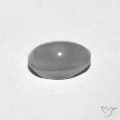 Sillimanita Olho de Gato Cinza muito claro Natural 0.85ct, oval, Transparente