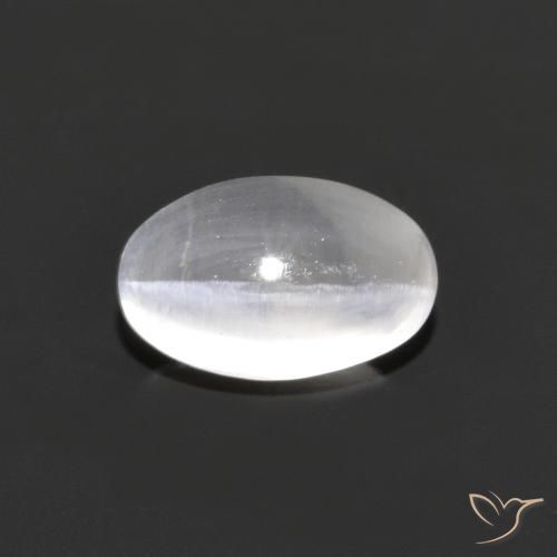 Sillimanita Olho de Gato Cinza muito claro Natural 1.18ct, oval, Transparente