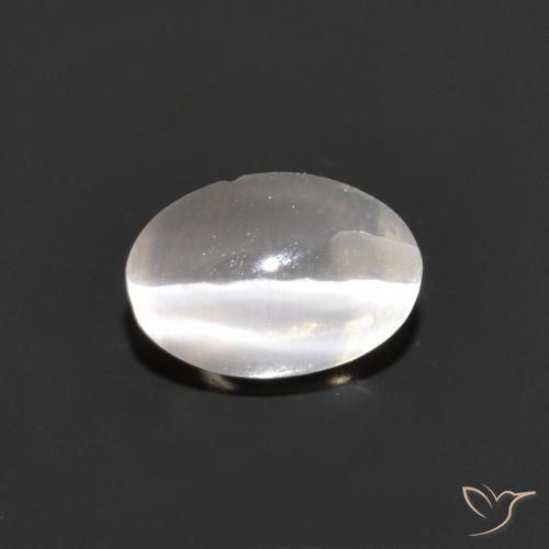 Sillimanita Olho de Gato Cinza muito claro Natural 0.98ct, oval, Transparente