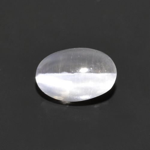 Sillimanite cat's eye cinza natural 0,75ct, corte oval, transparente