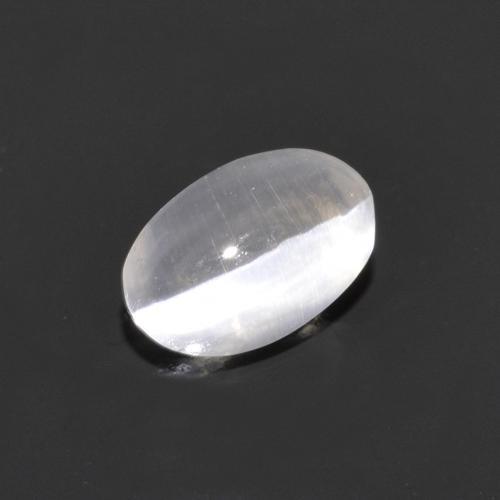 Sillimanite cat's eye cinza natural 0,75ct, corte oval, transparente