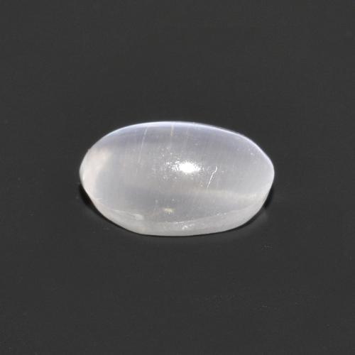 Sillimanite cat's eye cinza natural 0,75ct, corte oval, transparente