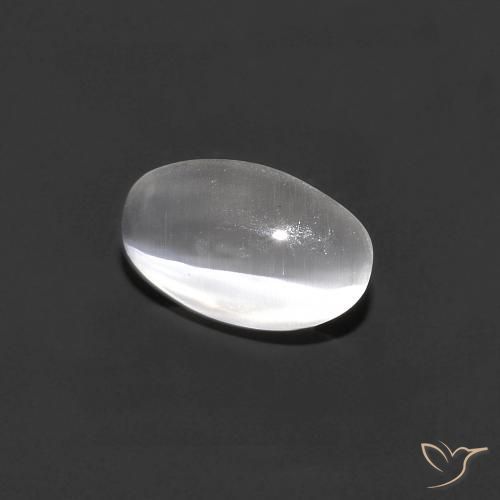 Sillimanita Olho de Gato Cinza muito claro Natural 0.81ct, oval, Transparente
