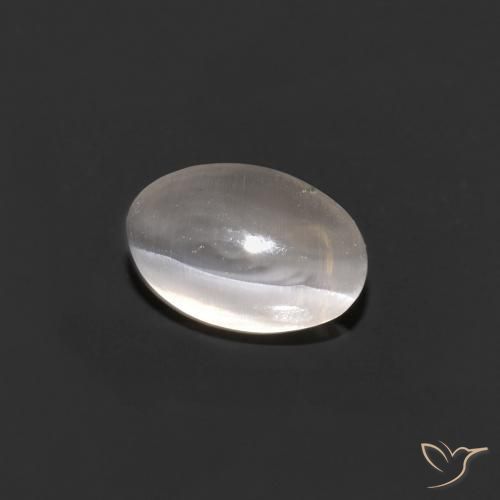 Sillimanita Olho de Gato Cinza muito claro Natural 0.68ct, oval, Transparente