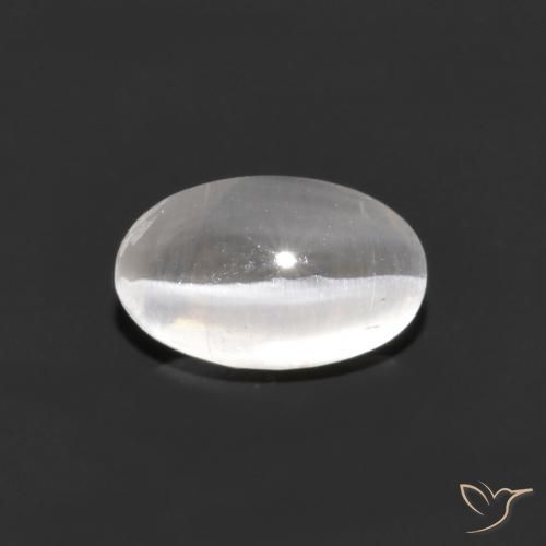 1.21ct Natural Cinza muito claro Sillimanita Olho de Gato, oval, Transparente