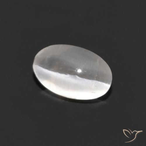 Sillimanita Olho de Gato Cinza muito claro Natural 1.21ct, oval, Transparente