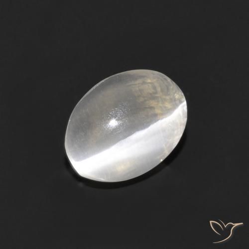 1.11ct Natural Cinza muito claro Sillimanita Olho de Gato, oval, Transparente