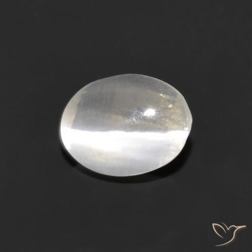 Sillimanita Olho de Gato Cinza muito claro Natural 1.11ct, oval, Transparente