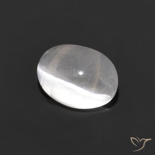 Sillimanita Olho de Gato Cinza muito claro Natural 1.30ct, oval, Transparente