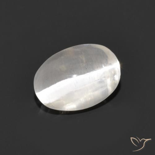 1.34ct Natural Cinza muito claro Sillimanita Olho de Gato, oval, Transparente