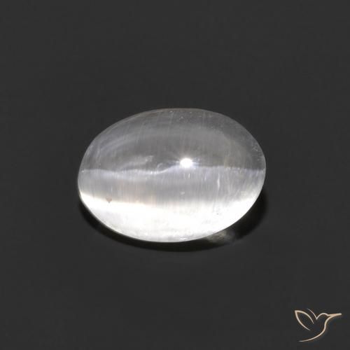 Sillimanita Olho de Gato Cinza muito claro Natural 0.84ct, oval, Transparente