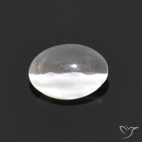 Sillimanita Olho de Gato Cinza muito claro Natural 1.05ct, oval, Transparente