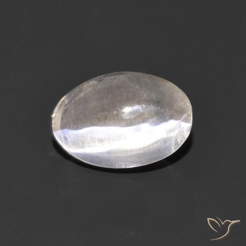 1.29ct Natural Cinza muito claro Sillimanita Olho de Gato, oval, Transparente
