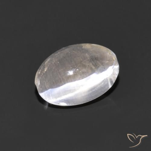 Sillimanita Olho de Gato Cinza muito claro Natural 1.29ct, oval, Transparente