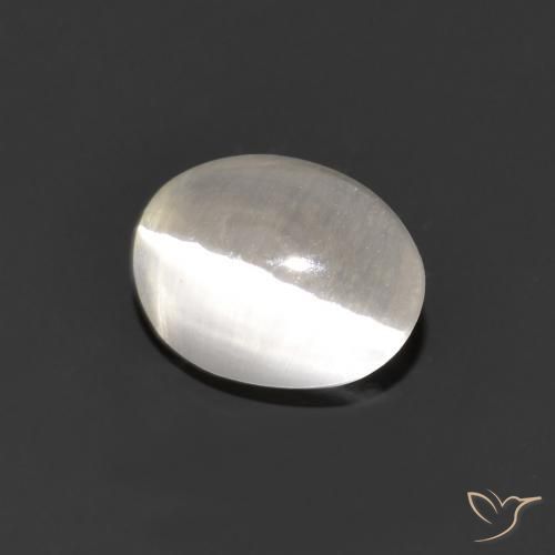 Sillimanita Olho de Gato Cinza muito claro Natural 1.15ct, oval, Transparente