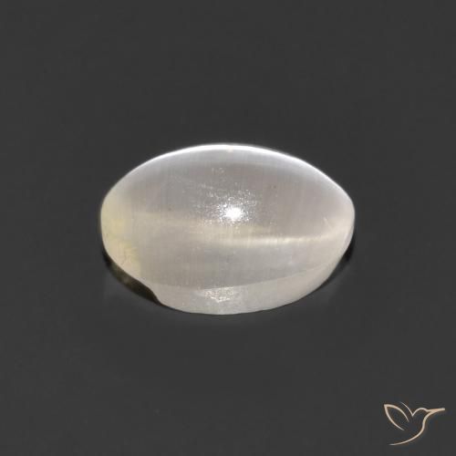 Sillimanita Olho de Gato Cinza muito claro Natural 1.15ct, oval, Transparente