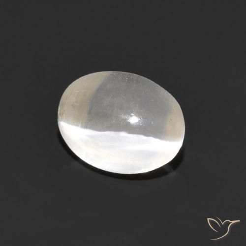 Sillimanita Olho de Gato Cinza muito claro Natural 1.41ct, oval, Transparente