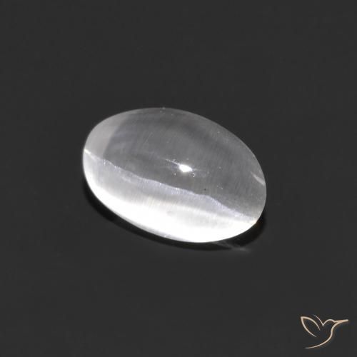 Sillimanita Olho de Gato Cinza muito claro Natural 0.95ct, oval, Transparente