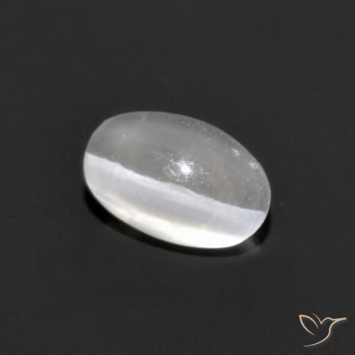 Sillimanita Olho de Gato Cinza muito claro Natural 0.77ct, oval, Opaco