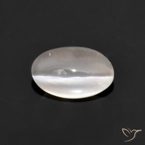 1.33ct Natural Cinza muito claro Sillimanita Olho de Gato, oval, Transparente