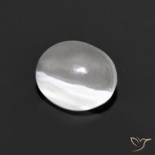 Sillimanita Olho de Gato Cinza muito claro Natural 1.07ct, oval, Transparente