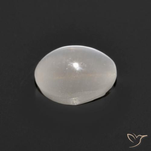 Sillimanita Olho de Gato Cinza muito claro Natural 1.07ct, oval, Transparente