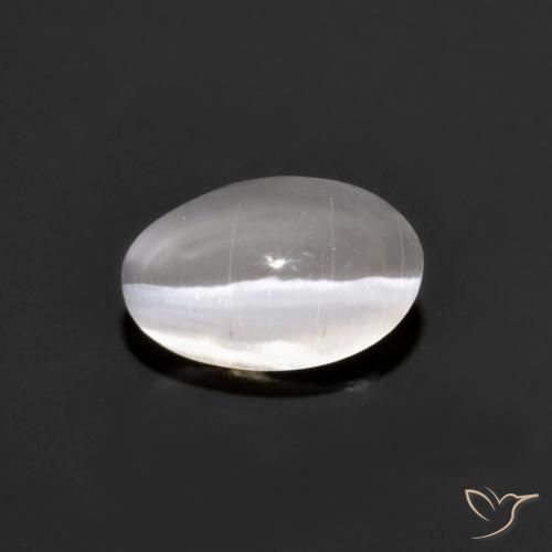 Sillimanita Olho de Gato Cinza muito claro Natural 1.14ct, oval, Transparente